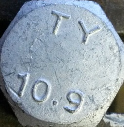 10:9 Grade High Tensile Bolt Head Stamp